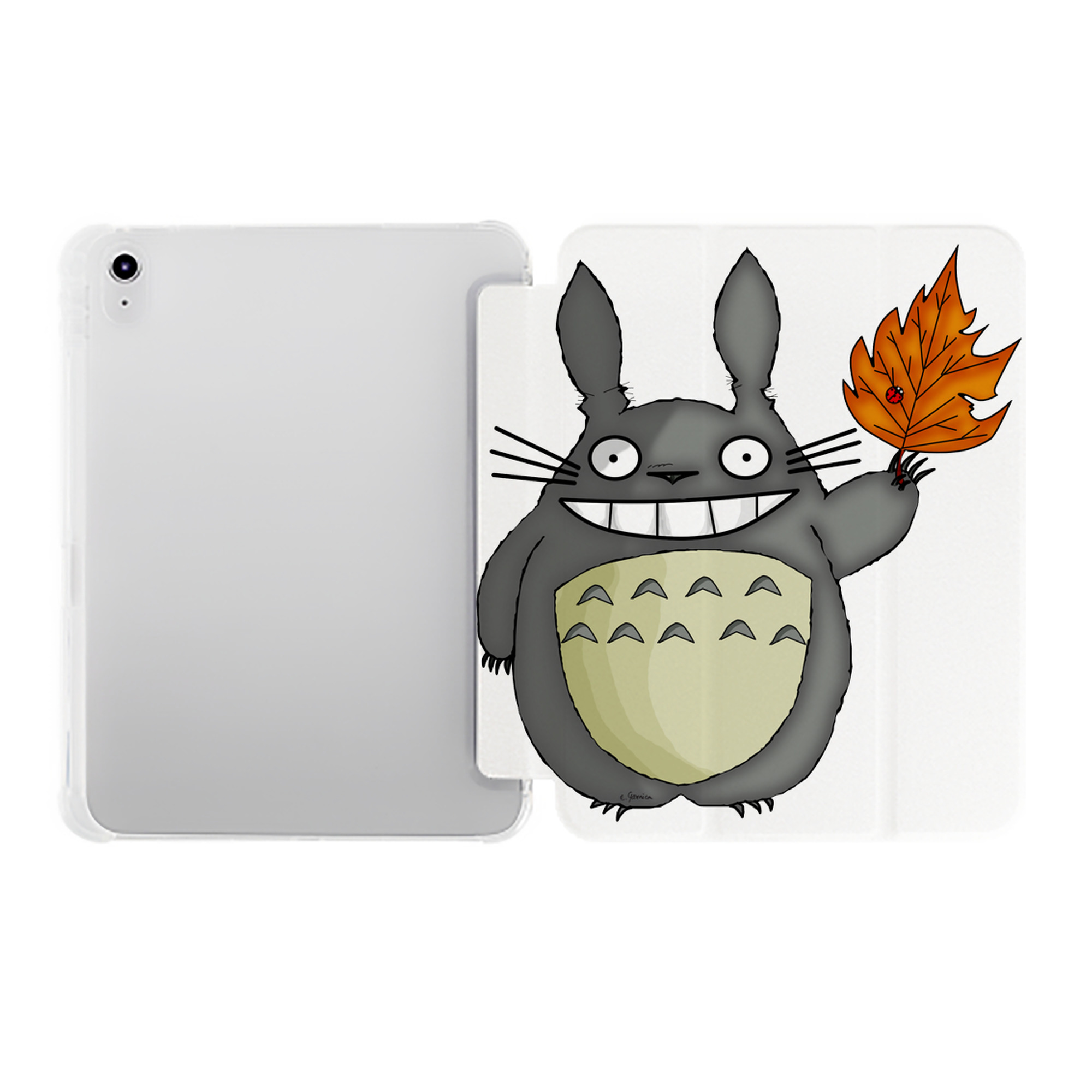 （画像用） となりのトトロ 草壁メイ 草壁サツキ My Neighbor Totoro Satsuki Kusakabe Mei Kusakabe IPad ケース ペン収納付き 三つ折りスタンド PUレザー×シリコン 対応機種9.5/10.5/10.9インチ